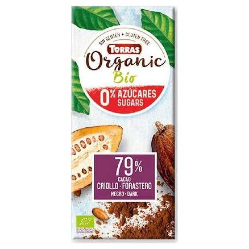 Chocolate Negro 79% Criollo Forastero 100g Bio S/a - Torras