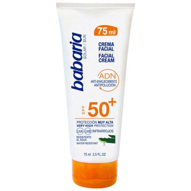 Solar Adn Crema Solar Facial Aloe Vera spf50 75 ml - Babaria