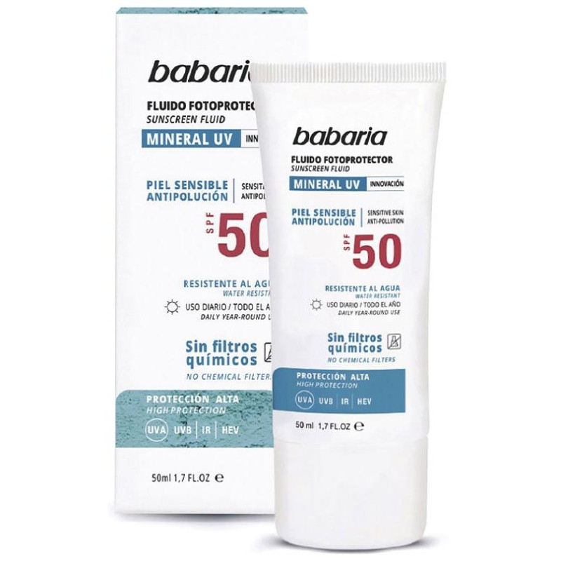 Solar Mineral Uv Fluido Facil Fotoprotector spf50 50 ml - Babaria