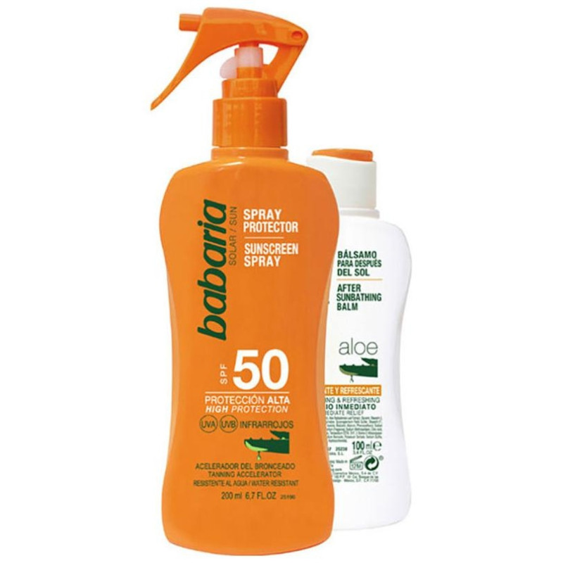 Set Solar Aloe Vera spf50+ Leche + Aftersun - Babaria