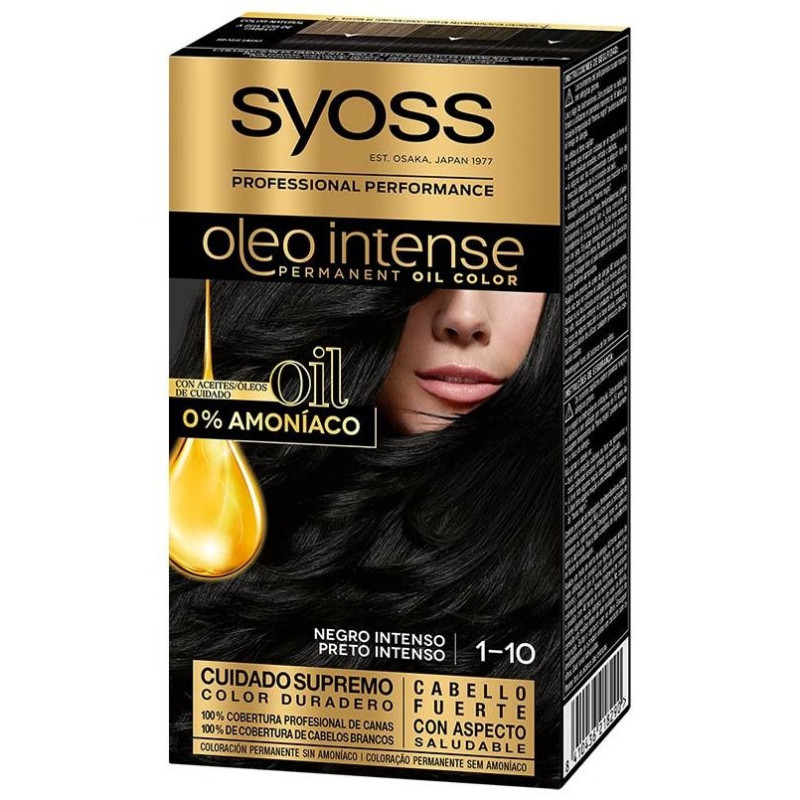 Olio Intense Tinte sin Amoniaco 1.10 Negro Intenso 50ml - Syoss