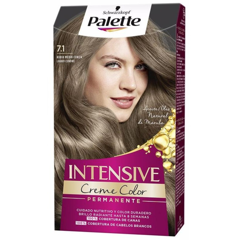 Palette Intensive Tinte N7.1 - Rubio Medio Ceniza 1ud - Schwarzkopf