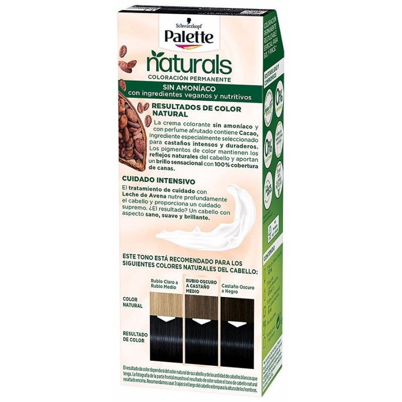 Kit Tinte Palette Naturals 1.1 Negro Azulado - Schwarzkopf