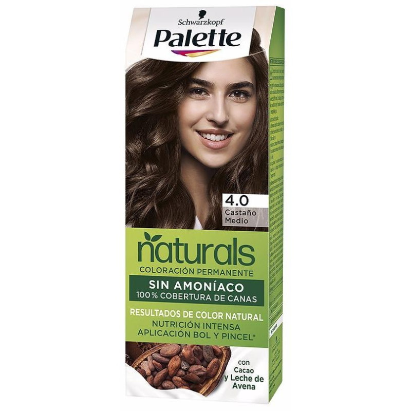 Palette Natural Tinte Cabello 4_0 Castaño Medio 1ud - Schwarzkopf