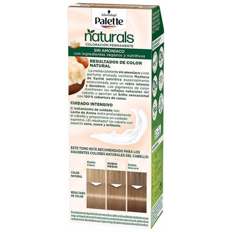 Kit Tinte Palette Naturals 7.0 Rubio Medio - Schwarzkopf
