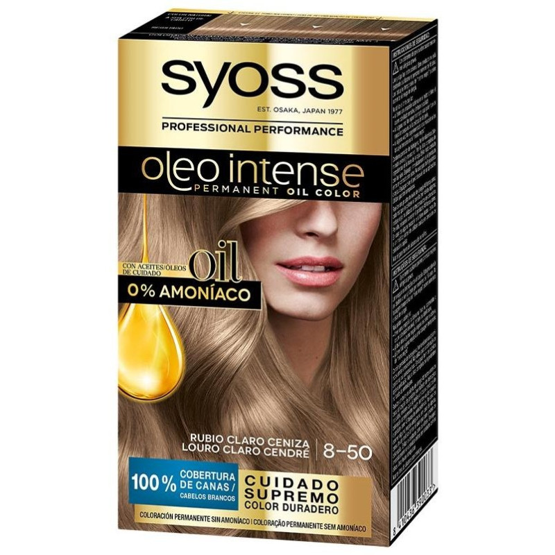 Oleo Intense Tinte sin Amoniaco 8.50 - Rubio Ceniza 5 Pz - Syoss