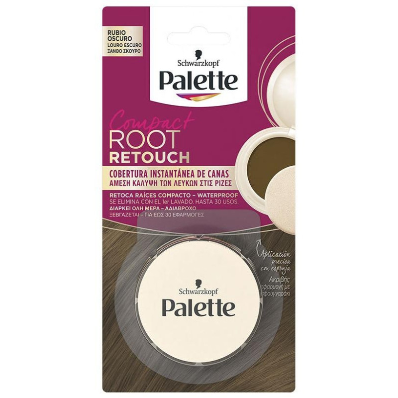 Schwarzkopf Palette Root Retouch Retoca Raíces Compacto Rubio Oscuro 3G