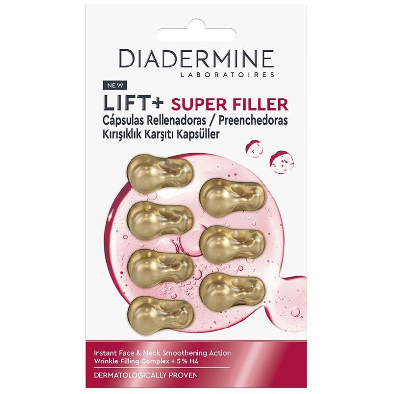 Lift + Super Filler Rellenador Alisante Rostro y Cuello Cápsulas 7 u - Diadermine