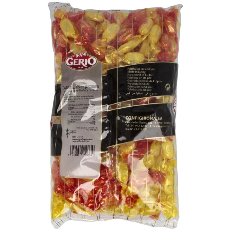 Caramelo De Jengibre Naranja Limon 1Kg.