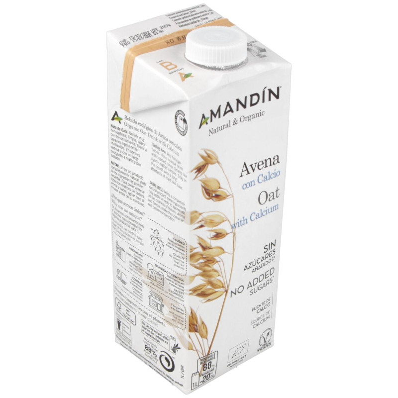 Bebida Vegetal De Avena Con Calcio 1Lt 6Uds. Bio