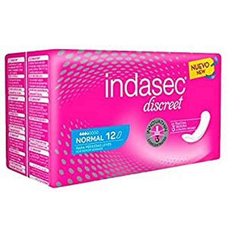 Indasec Discreet Normal Compresa Perdidas Leves (12 Unidades) - Laboratorios Indas