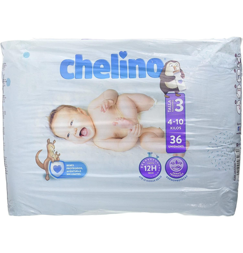 Pañal Infantil - Chelino Fashion & Love (t - 3 (4 - 10 Kg) 36 Pañales) - Laboratorios Indas