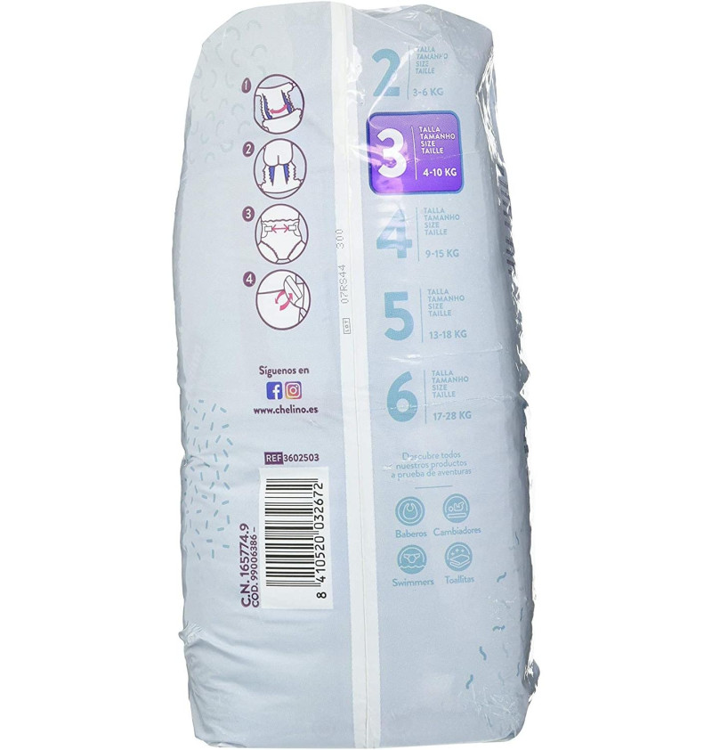 Pañal Infantil - Chelino Fashion & Love (t - 3 (4 - 10 Kg) 36 Pañales) - Laboratorios Indas