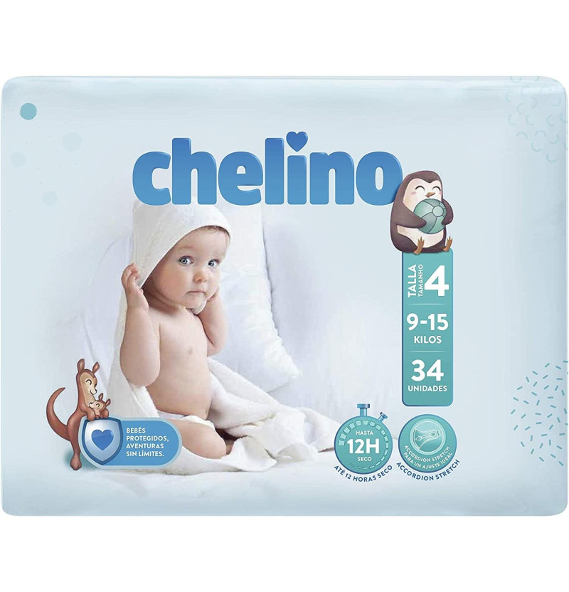 Pañal Infantil - Chelino Fashion & Love (t - 4 (9 - 15 Kg) 36 Pañales) - Laboratorios Indas
