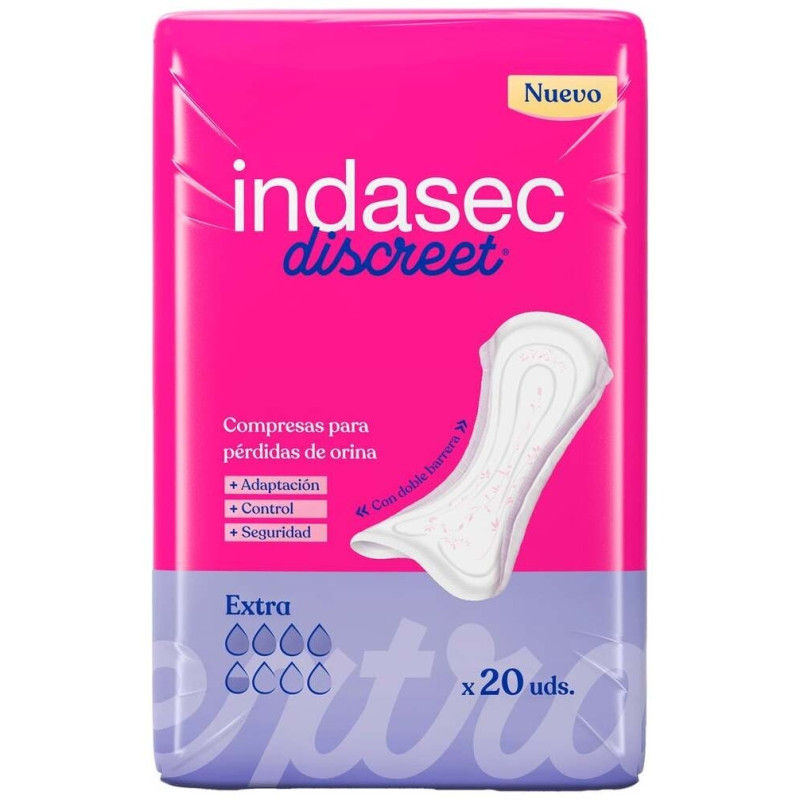 Discreet Extra Compresas para Pérdidas de Orina 20u - Indasec