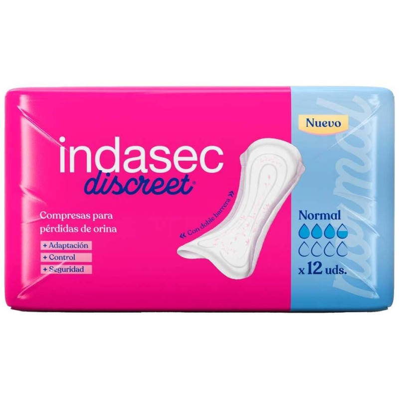 Discreet Indabox Maxi Compresas para Pérdidas de Orina 15u - Indasec