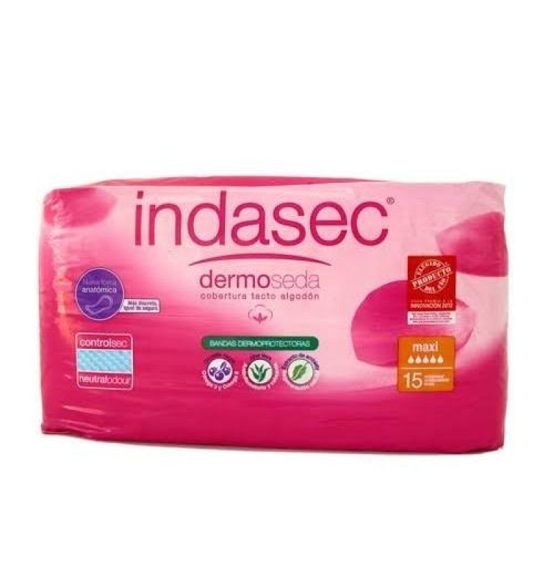 Indasec Discreet Maxi Compresa Perdidas Leves (15 Unidades) - Laboratorios Indas
