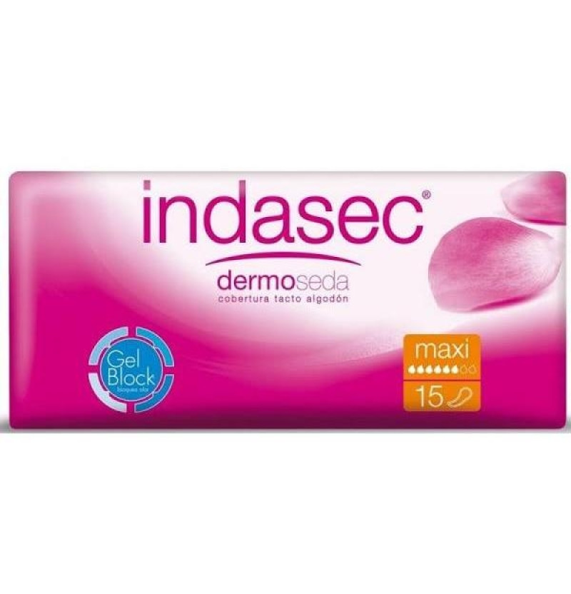 Indasec Discreet Maxi Compresa Perdidas Leves (15 Unidades) - Laboratorios Indas