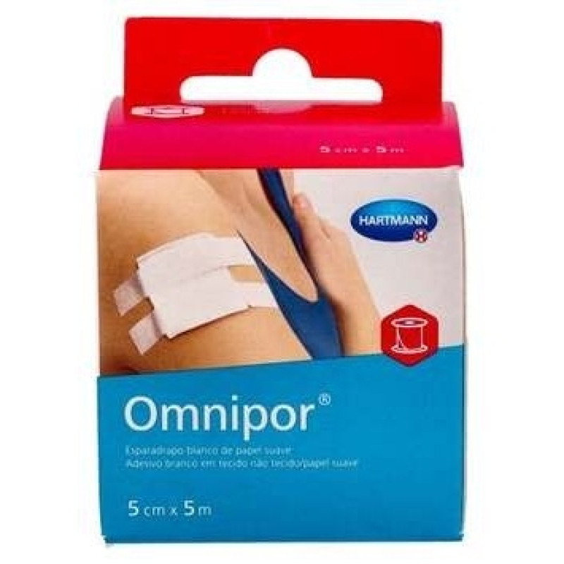 Omnipor Esparadrapo de Papel 5 cm X 5 M, 1 Ud - Hartmann
