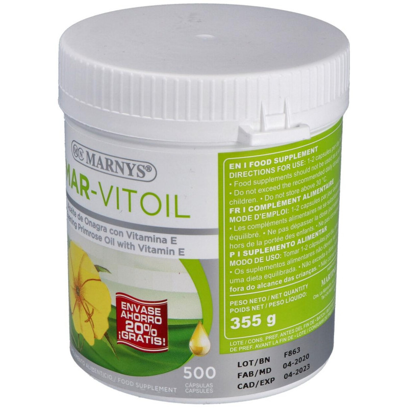 Mar - Vitoil Aceite de Onagra 500mg 500caps - Marnys