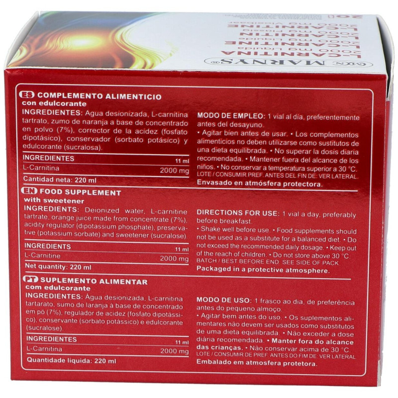 L - Carnitina 2000 Sabor Naranja 20viales - Marnys