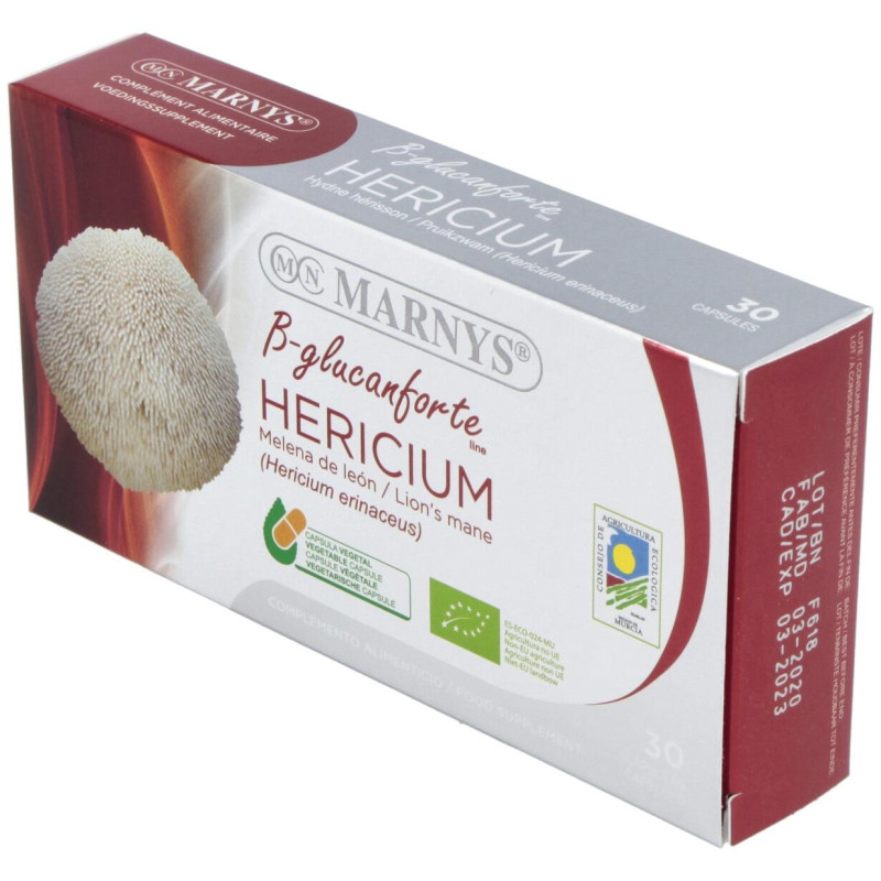 Hericium Melena de Leon Bio 400mg 30caps - Marnys