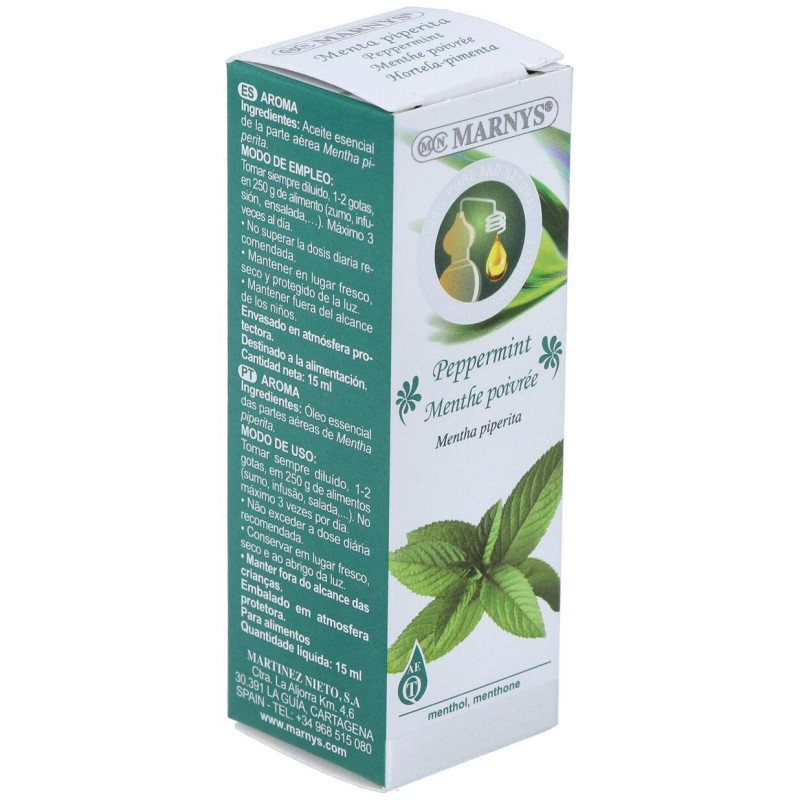 Menta Piperita Oleo Essencial Alimentario 15ml - Marnys