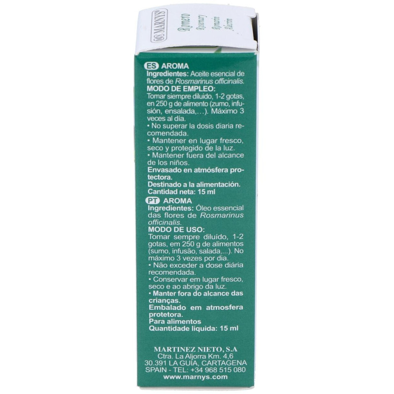 Romero Oleo Essencial Alimentario 15ml - Marnys
