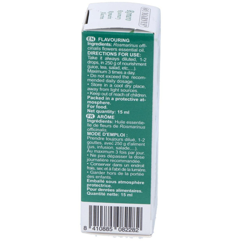 Romero Oleo Essencial Alimentario 15ml - Marnys