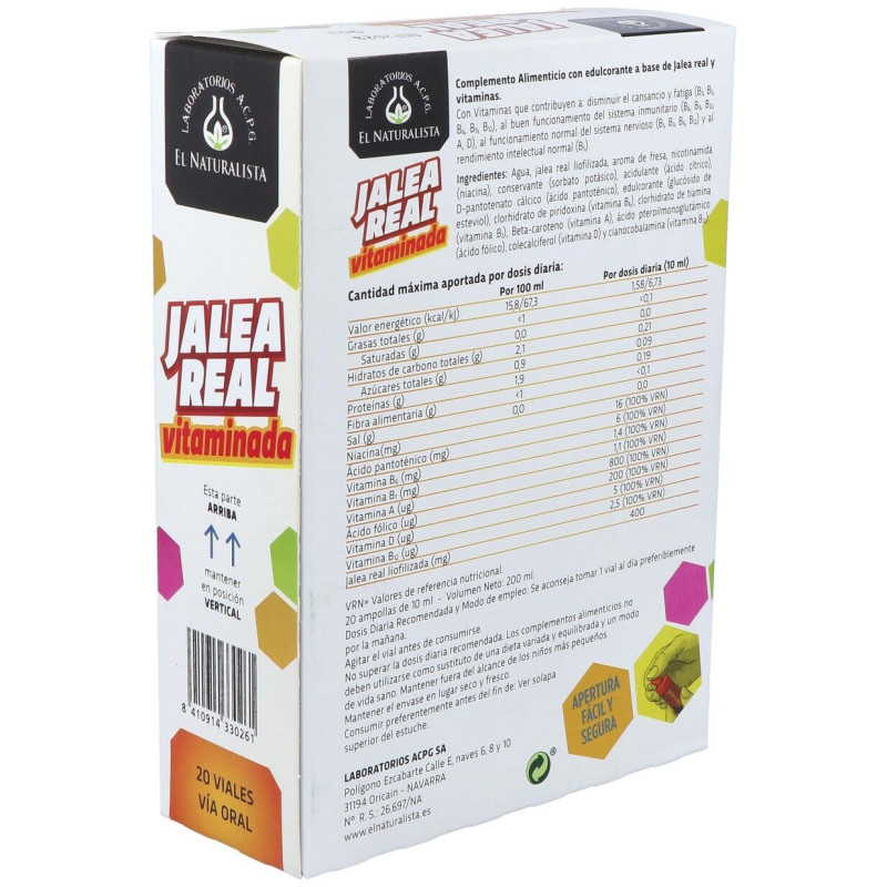 El Naturalista Jalea Real Vitaminada, 20 Ampollas 2