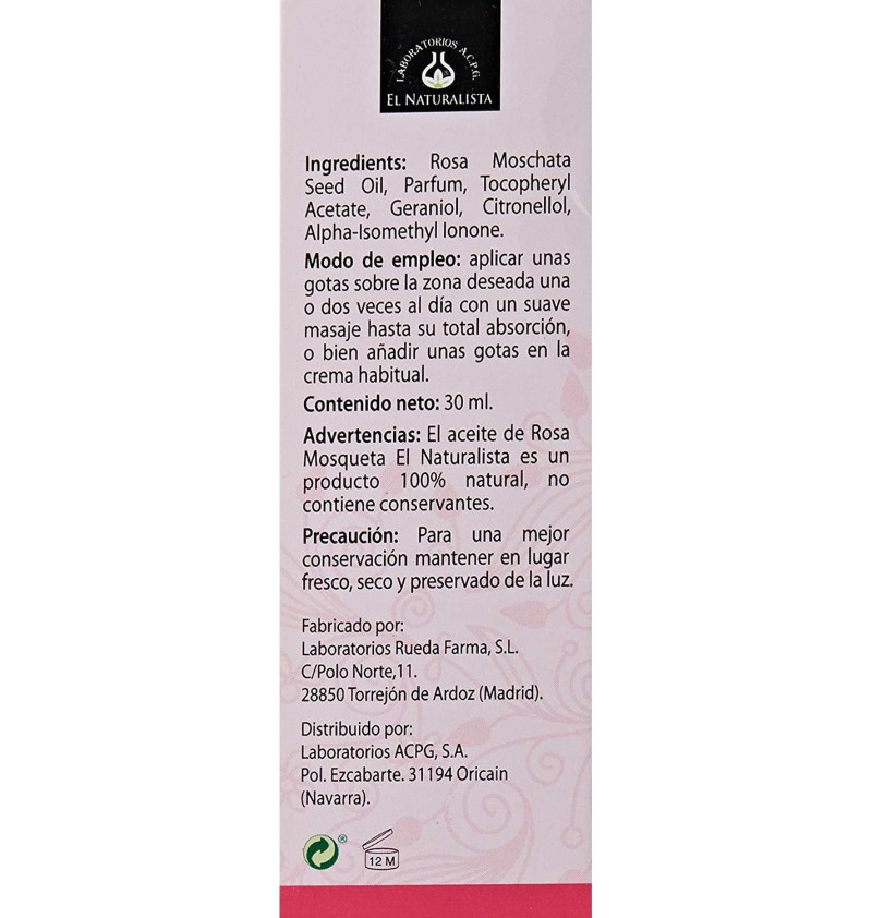 Aceite Rosa Mosqueta (1 Envase 30 Ml)