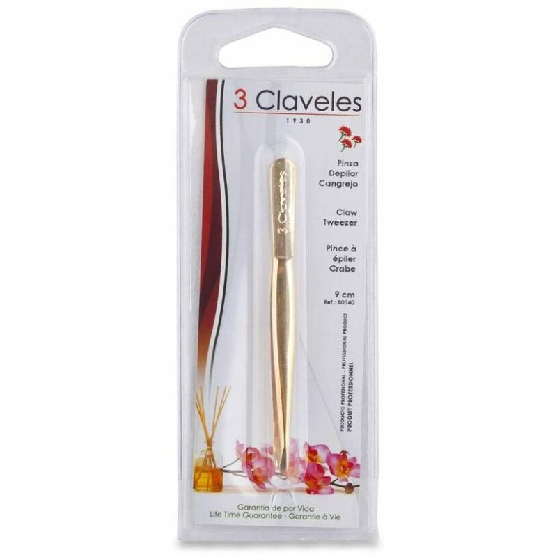 3 Claveles Pinza Cangrejo Punta Oro 9Cm 1Ud