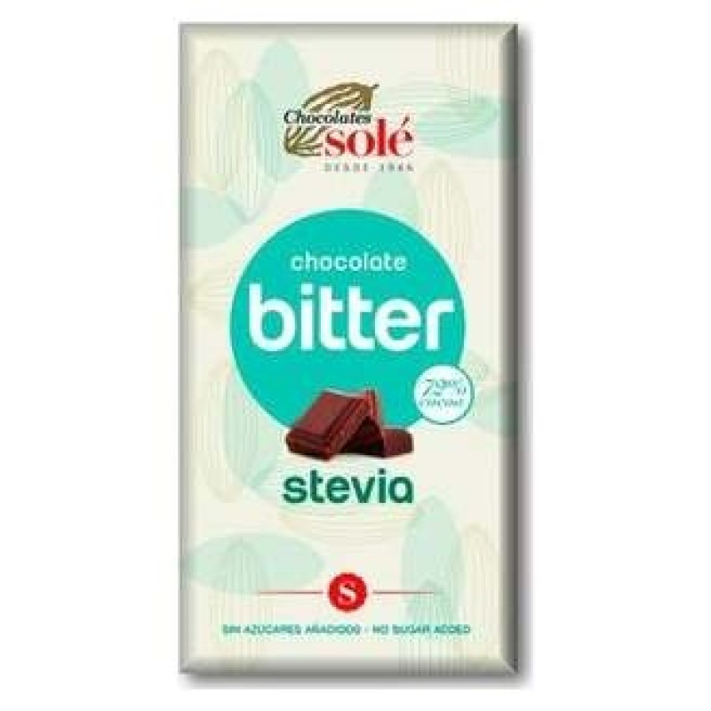 Chocolatina Chocolate Negro 72% Con Stevia 25G 30U