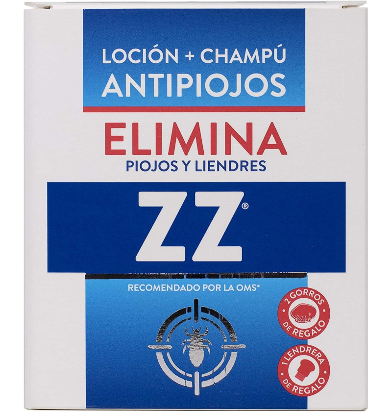 Zz Locion + Champú Antipiojos, 100 ml +125 ml - Zelnova S.a