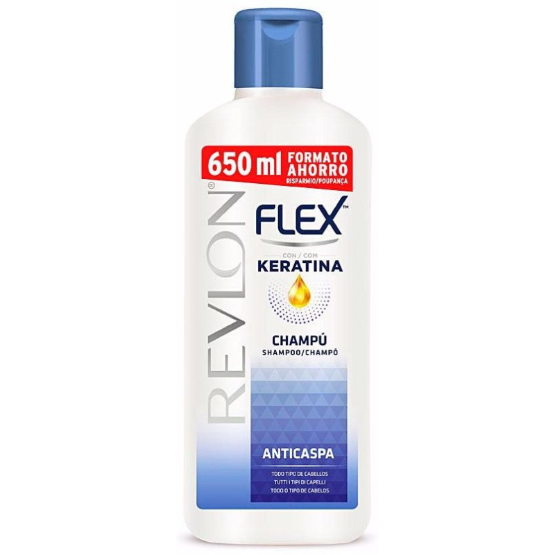 Flex Keratin Anti - Dandruff Shampoo All Hair Types 650ml - Revlon