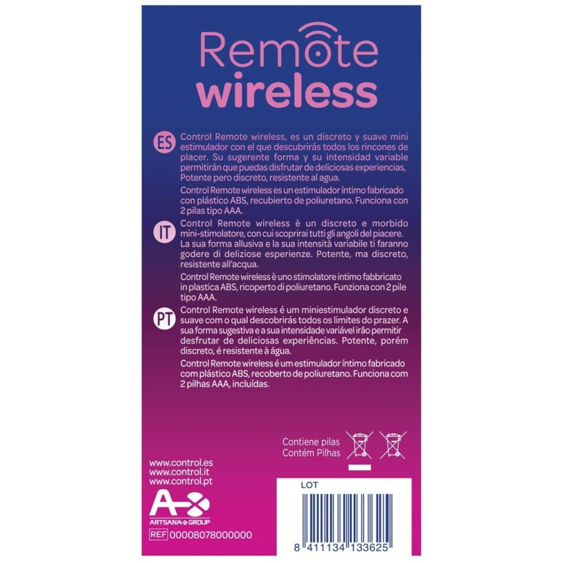 Remote Wireless Masajeador Personal - Control