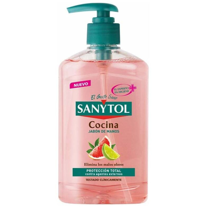 Antibacterias Jabón Manos Cocina Dosificador 250ml - Sanytol