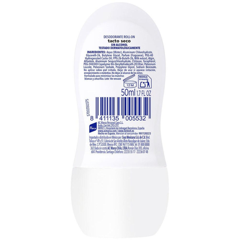 Invisible Antimanchas Deo Roll - On 50 ml - Lactovit