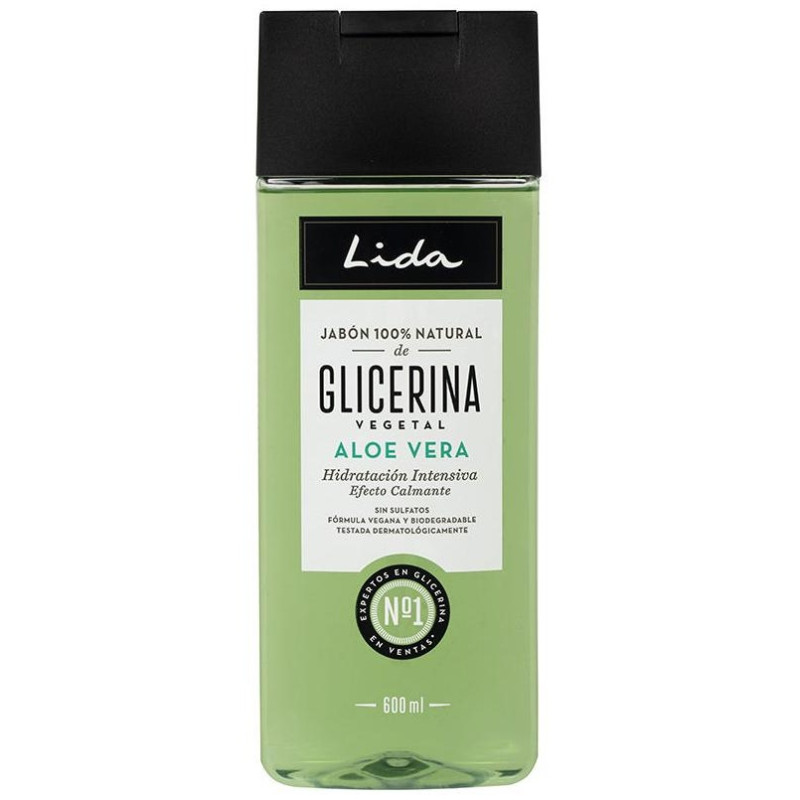 Jabón 100% Natural Glicerina y Aloe Vera 600ml - Lida