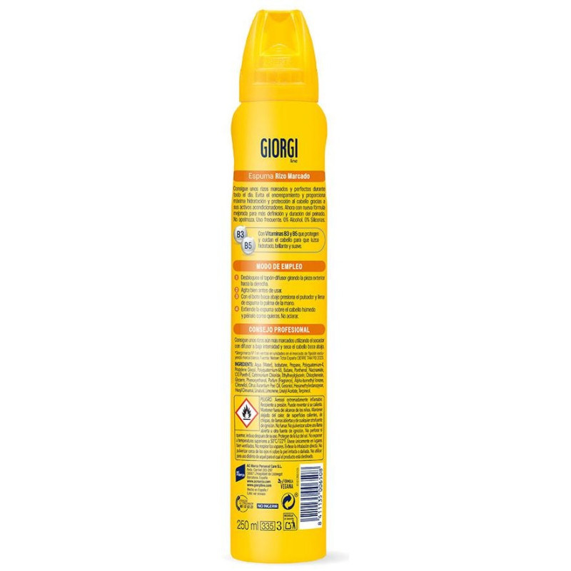 Espuma Fijadora Método Curly Nº4 Rizos Marcados 250ml - Giorgi