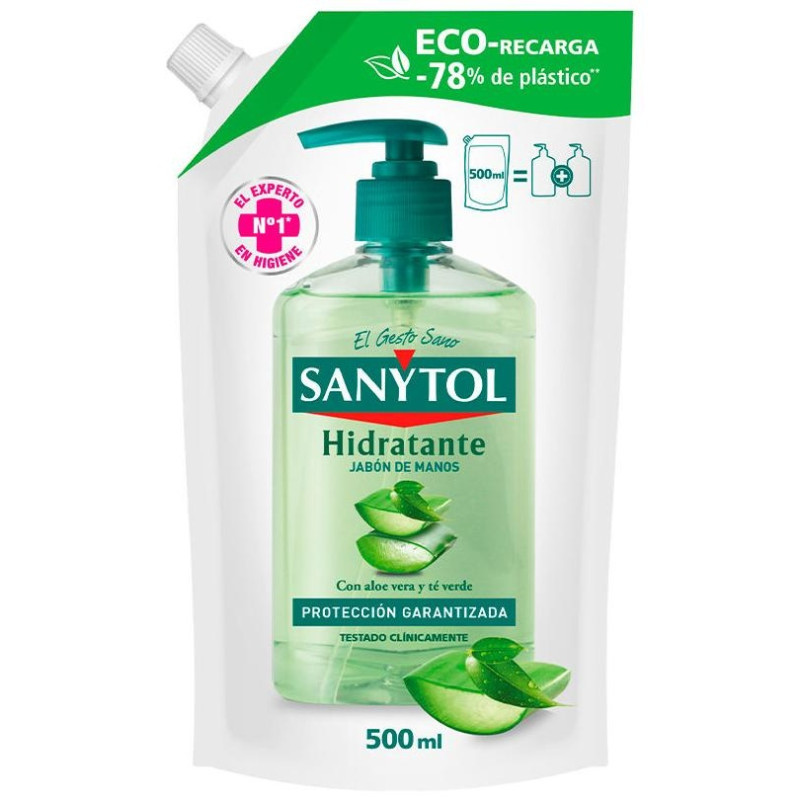 Eco - Recarga Jabón Antibacteriano Hidratante 500ml - Sanytol