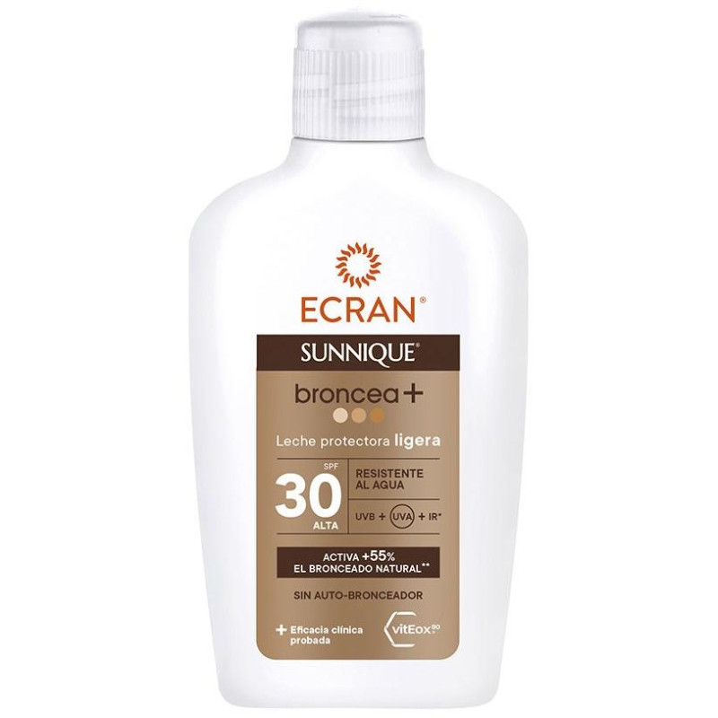 Sunnique Broncea+ Leche spf30 200 ml - Ecran