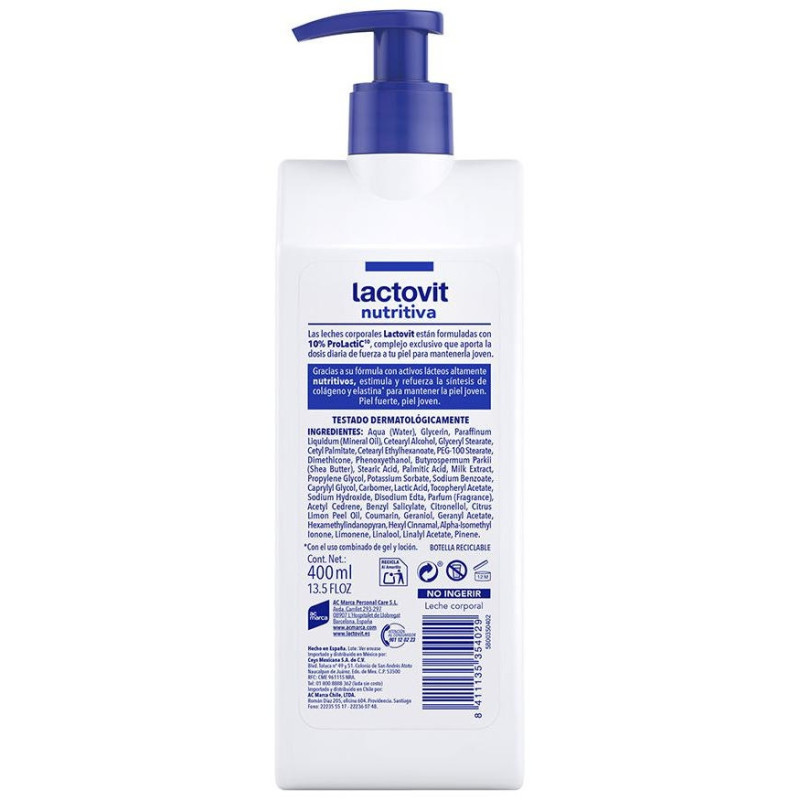 Original Leche Corporal Nutritiva 400 ml - Lactovit
