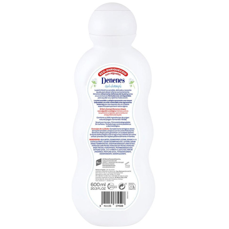 Protech Piel Atópica Gel - Champú 600ml - Denenes