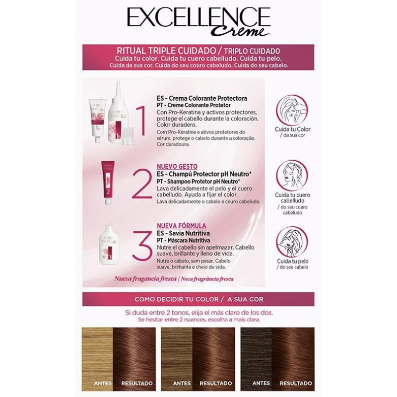 L'Oreal Set Excellence Creme Tint 454 Auburn Auburn Cobrizo