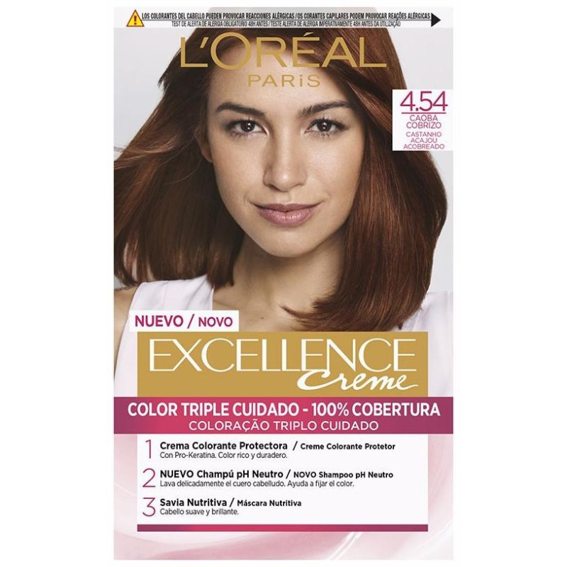 L'Oreal Set Excellence Creme Tint 454 Auburn Auburn Cobrizo