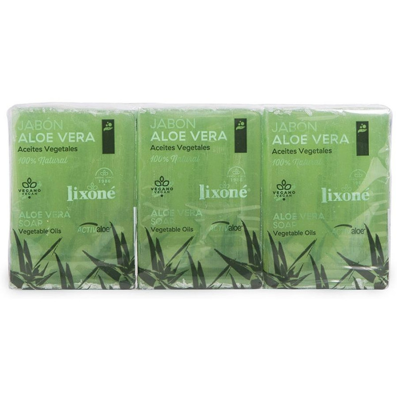 Aloe Vera Jabón Piel Seca o Sensible 3 X 125 Gr - Lixone