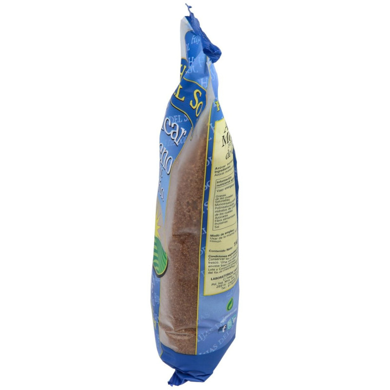 Azucar Moreno de Caña Bolsa 1kg. Hijas del Sol - Ynsadiet