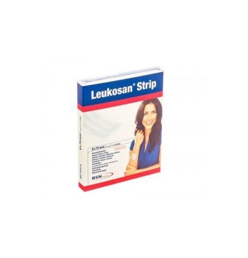 Leukosan Strip - Sutura Cutanea Esteril (tira 75 mm X 6 mm 6 Tiras) - Sin Marca