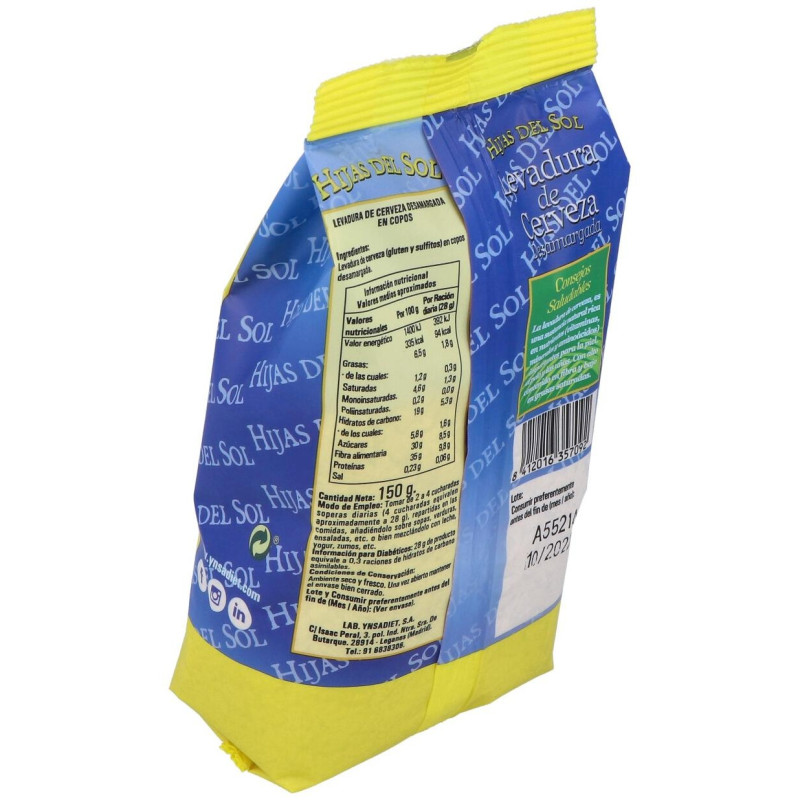 Levadura de Cerveza Desamargada Bolsa 150gr - Ynsadiet